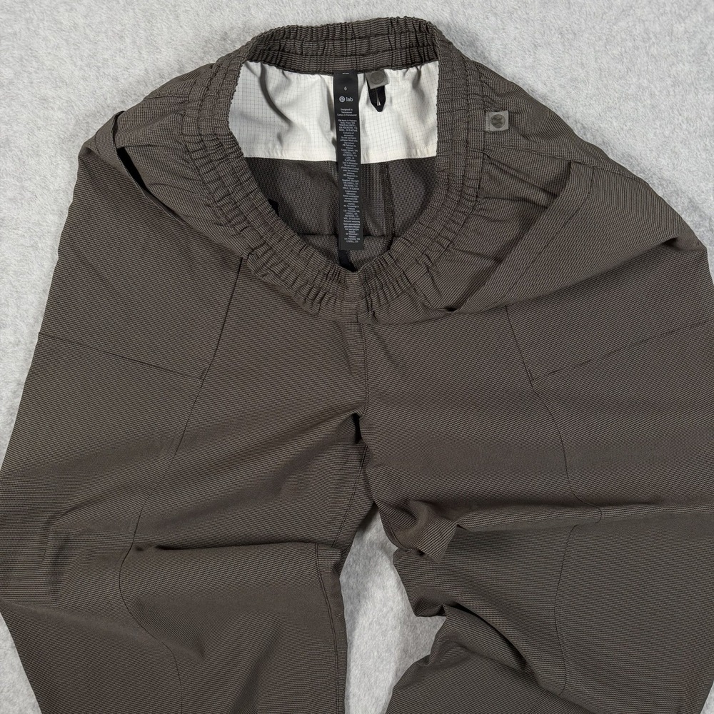 Lululemon Lab Woven High-Rise Barrel Leg Trouser Nano Rover Womens 6 Pants $178 - Picture 3 of 9